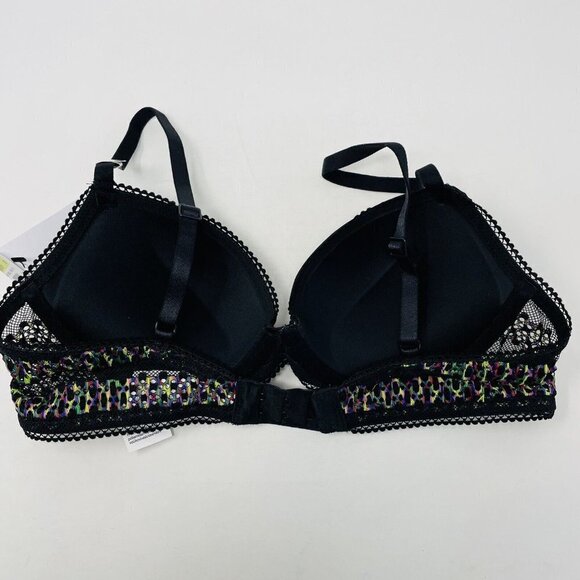 Calvin Klein Womens Size 32B Striped Lace Demi Bra QF5873 in Black $46 875 - Picture 5 of 6